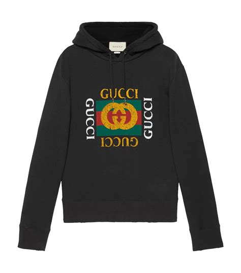 gucci vintage logo hoodie|gucci hoodie cost.